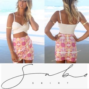 🌹Sabo skirt faux wrap mini skirt